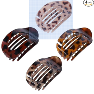 4 Pack Flat Hair Claw Clips for Women Nonslip French Hair Clips for Thick, Thin, Long, or Short Hair Matte Neutral Colors Comfortable & Strong Hold for Daily Wear